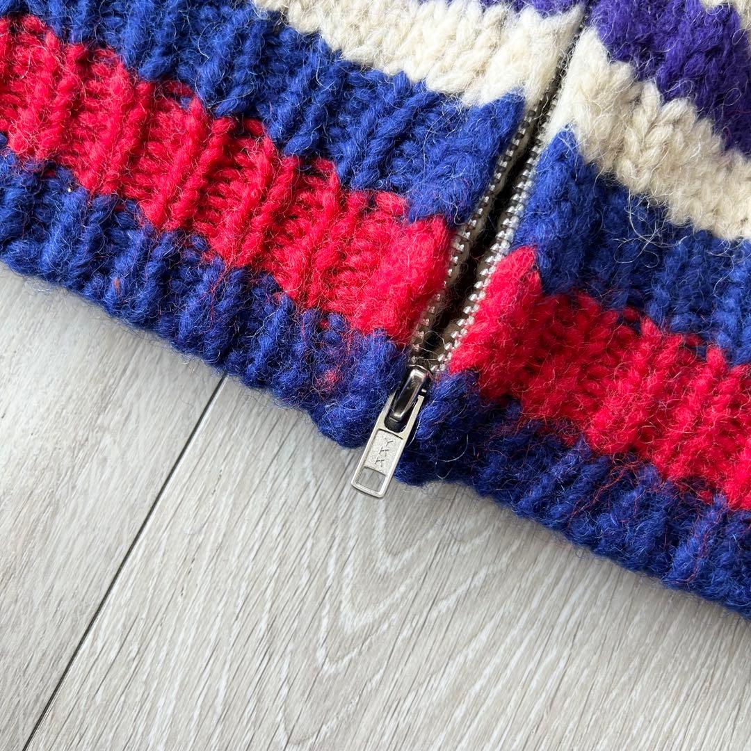 MIKI HOUSE JEANS ミキハウス カウチンニットジャケット L 怪獣