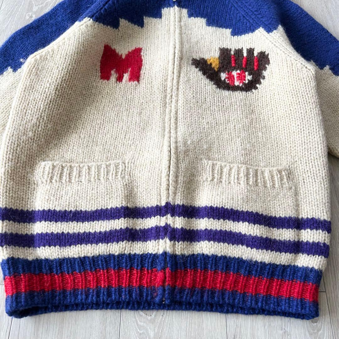 MIKI HOUSE JEANS ミキハウス カウチンニットジャケット L 怪獣