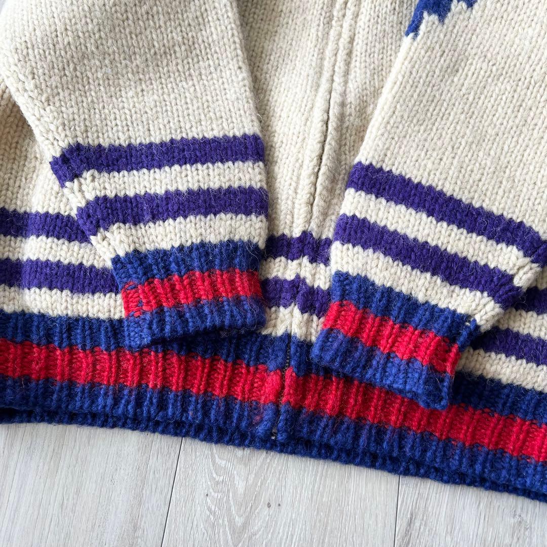 MIKI HOUSE JEANS ミキハウス カウチンニットジャケット L 怪獣