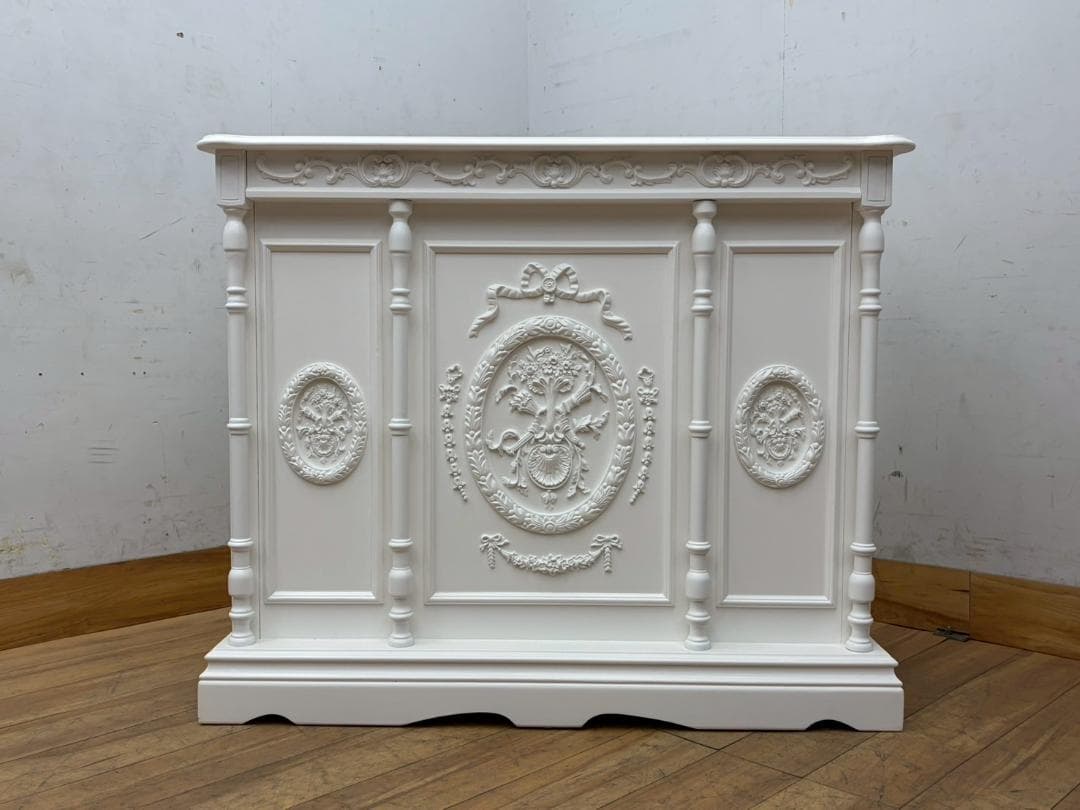 T8041☆美品☆エレガント☆クラシカル☆レジカウンター☆店舗什器☆彫刻