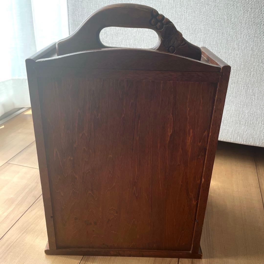 レア品　昭和レトロ　D&A YOSHIKAWA 木製 ミニドレッサー小物入れ葡萄