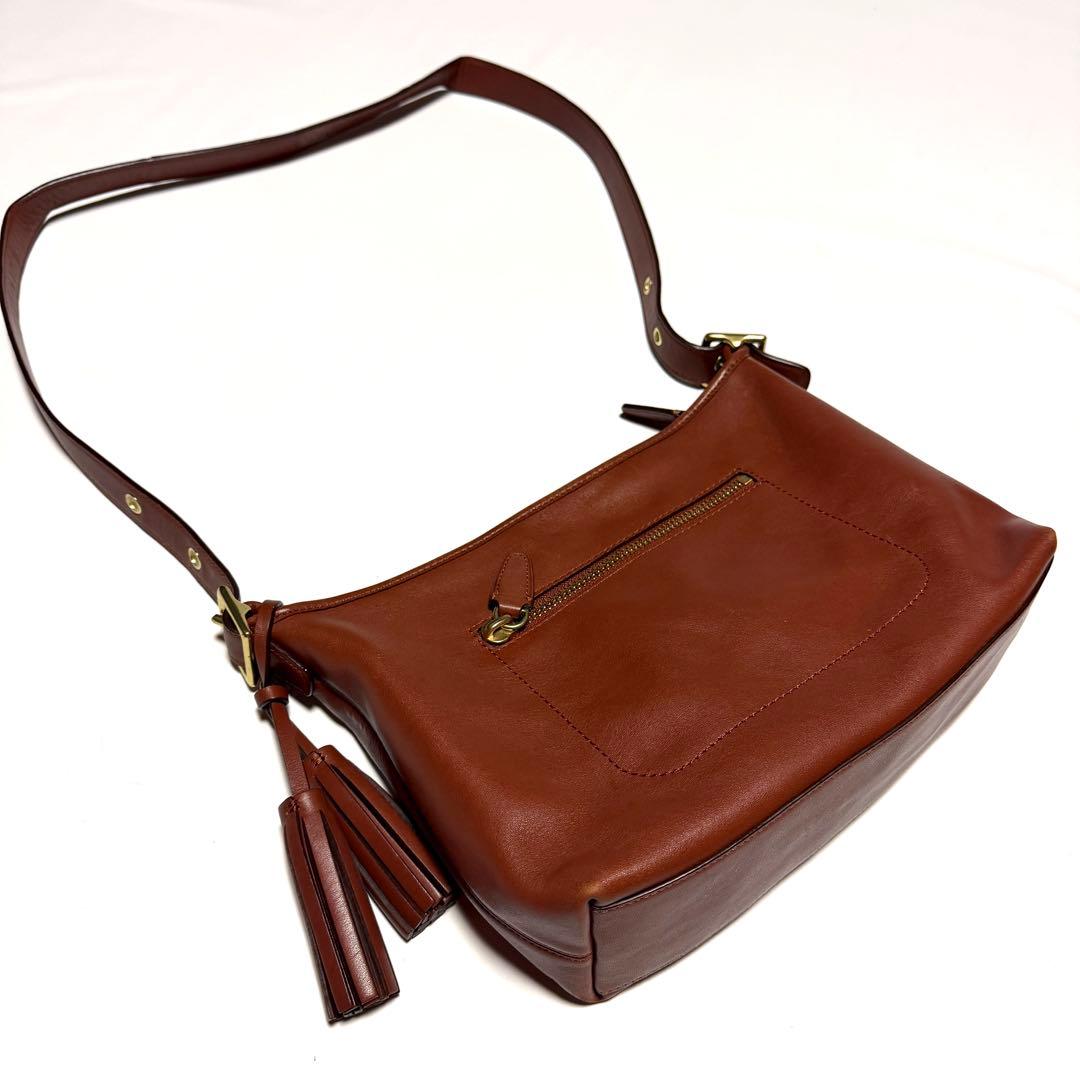 コーチ　ショルダーバッグ　オールドコーチ　茶　本革　レザーバッグ　 COACH