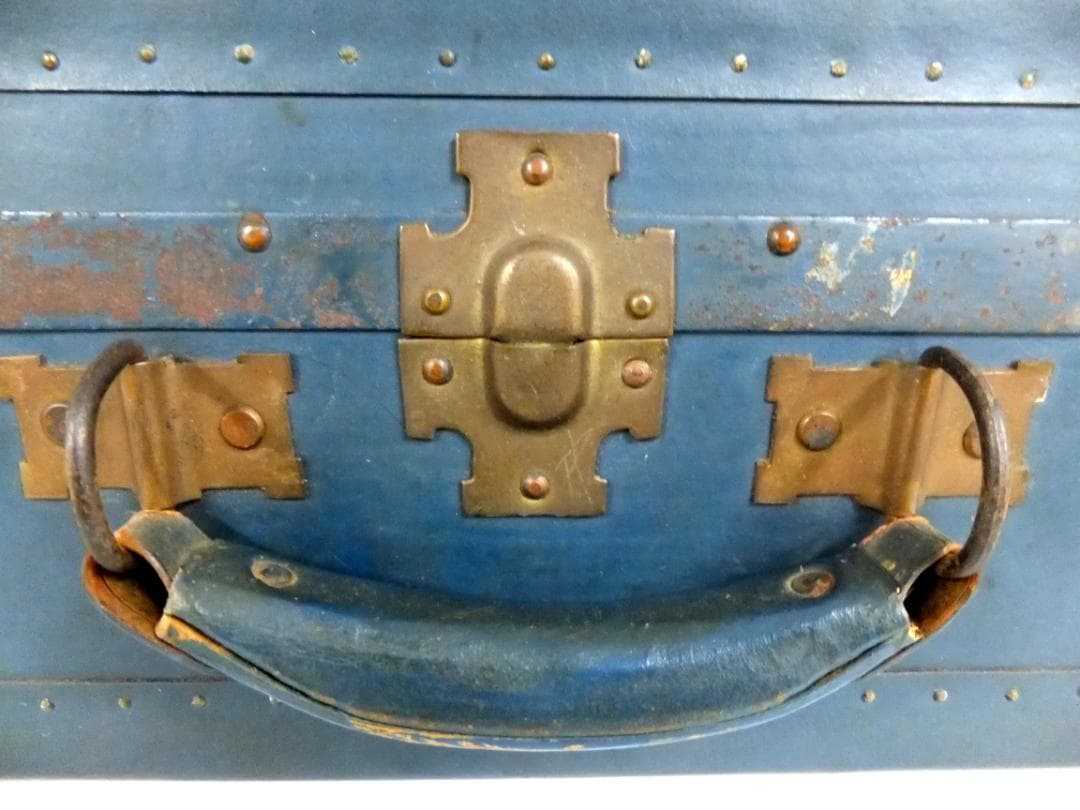 D543 軍物 プロペラ 翼 旭日 マーク 旧日本軍 トランク 鞄 アンティーク