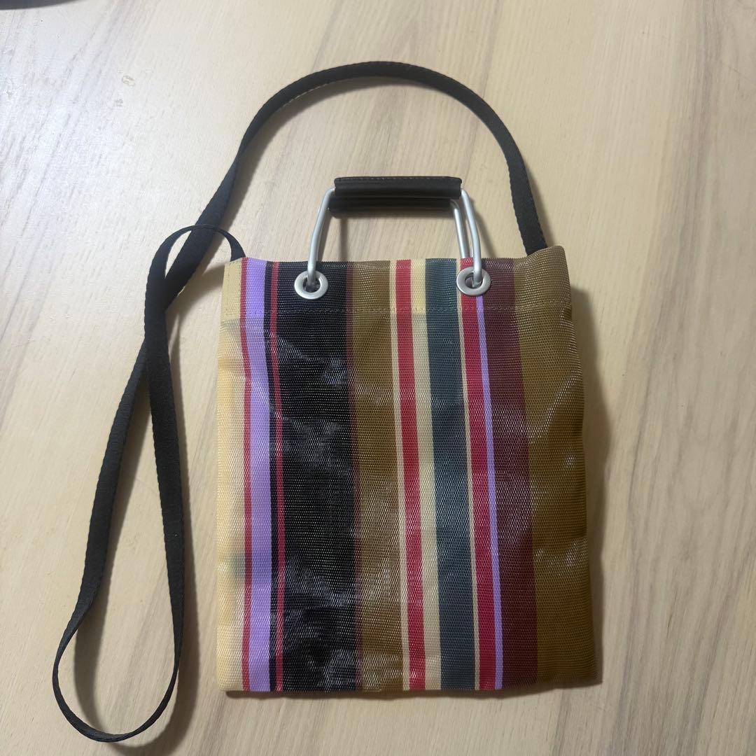 【超美品】最終値引き!!MARNI マルニストライプミニショルダーバッグ