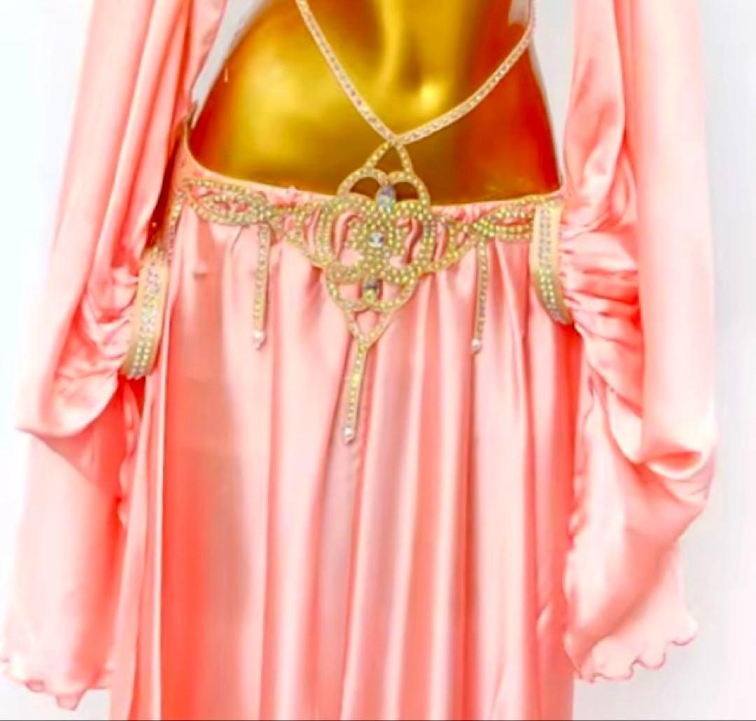 ❣️限定セール❣️新品 豪華ベリーダンス衣装 ベールスリーブ付ブラ＆スリットスカート