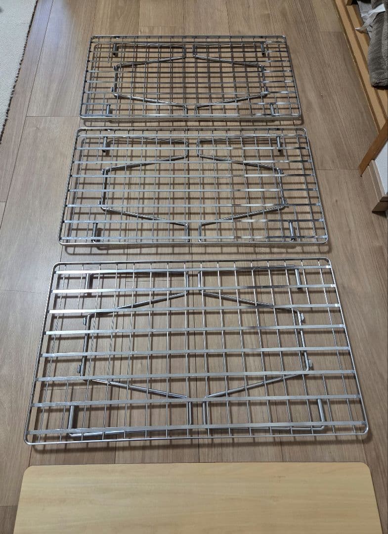 UNIFLAME フィールドラック シルバー 3点 　ウッド天板1点