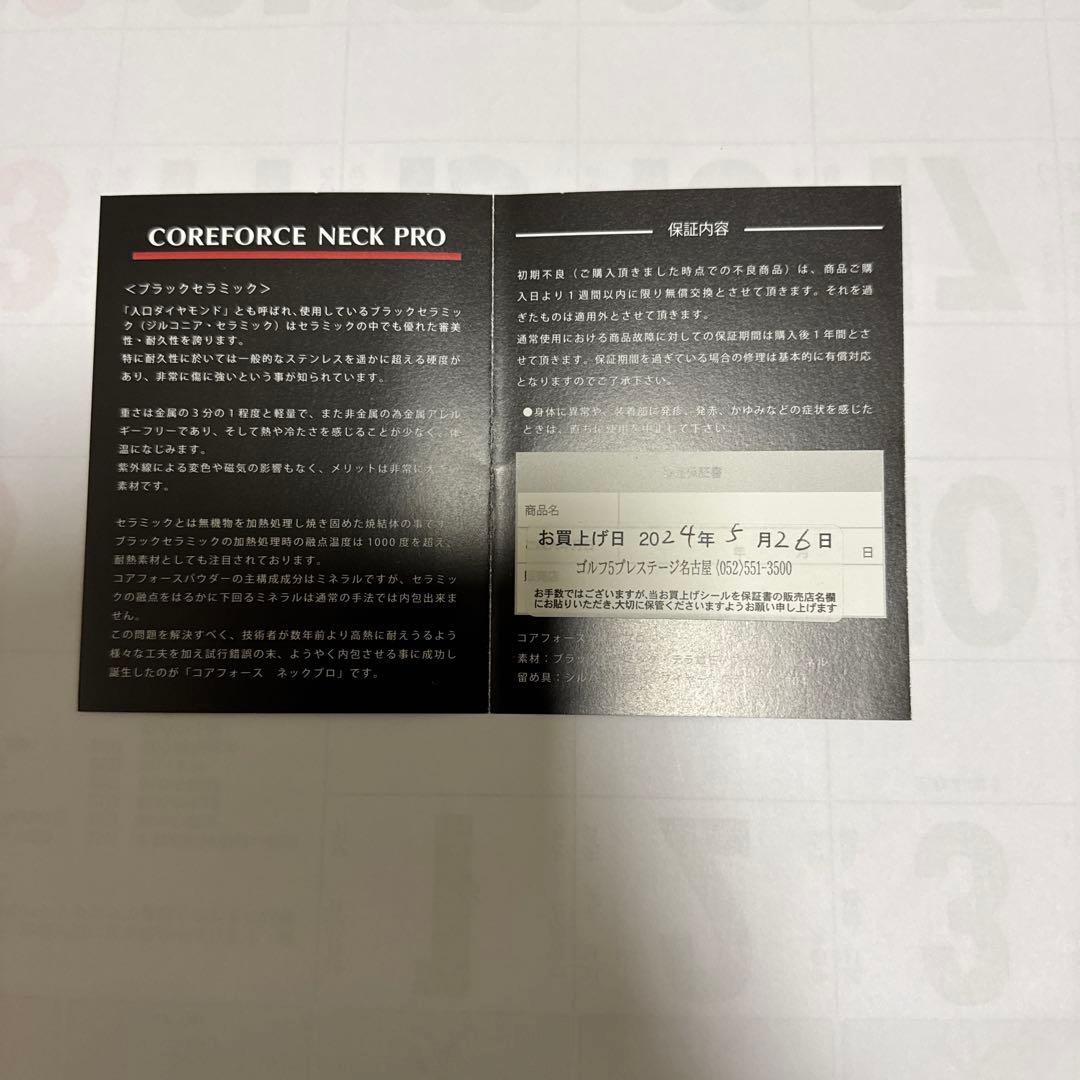 COREFORCE NECK PRO ブラック スピネルネックレス