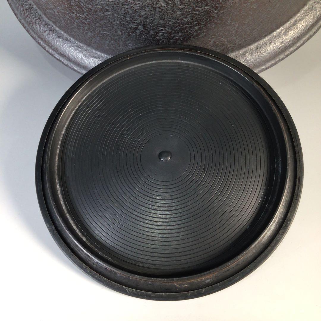 Ｍ４１７　茶釜　『釜師　佐藤清光造』『真形羽釜』　共箱　茶道具