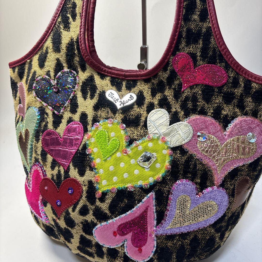 【美品】シンクビー！ アニマルハート ハンドバッグ レオパード 希少 ゴージャス