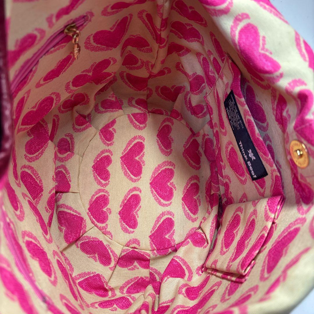 【美品】シンクビー！ アニマルハート ハンドバッグ レオパード 希少 ゴージャス