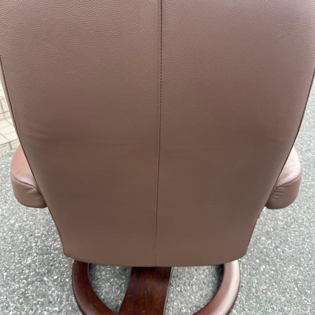 ①イエリアーダ フィヨルド 本革 リクライニングチェア オットマン レザー