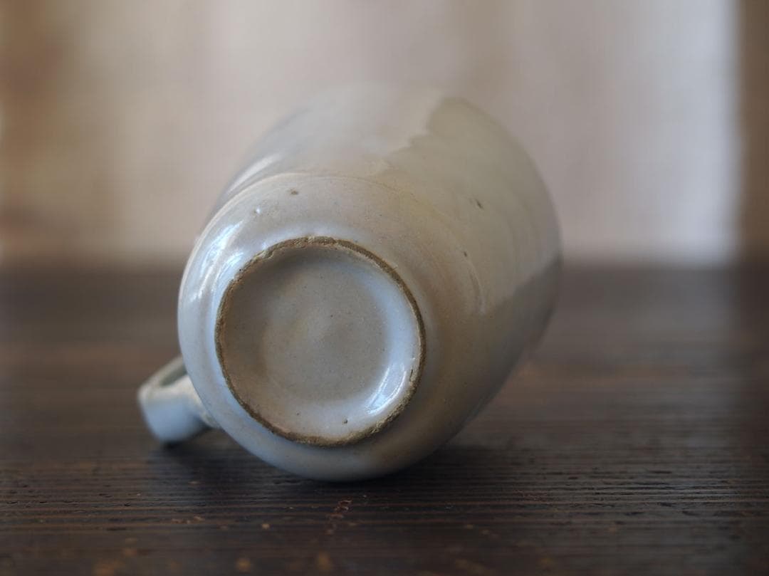 白釉薬 小さなコーヒーカップ マニセスカップスペイン古陶 古道具 工藝/K412