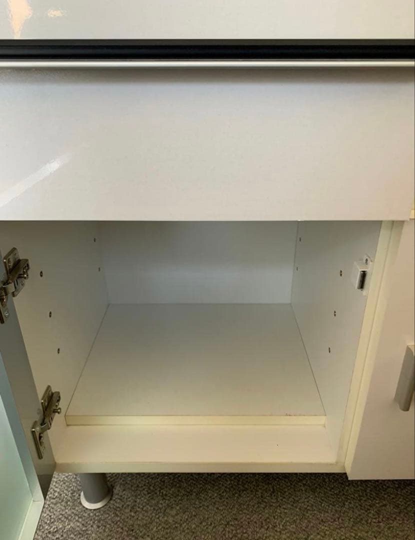 ホワイト収納　サイドボ－ド完成品