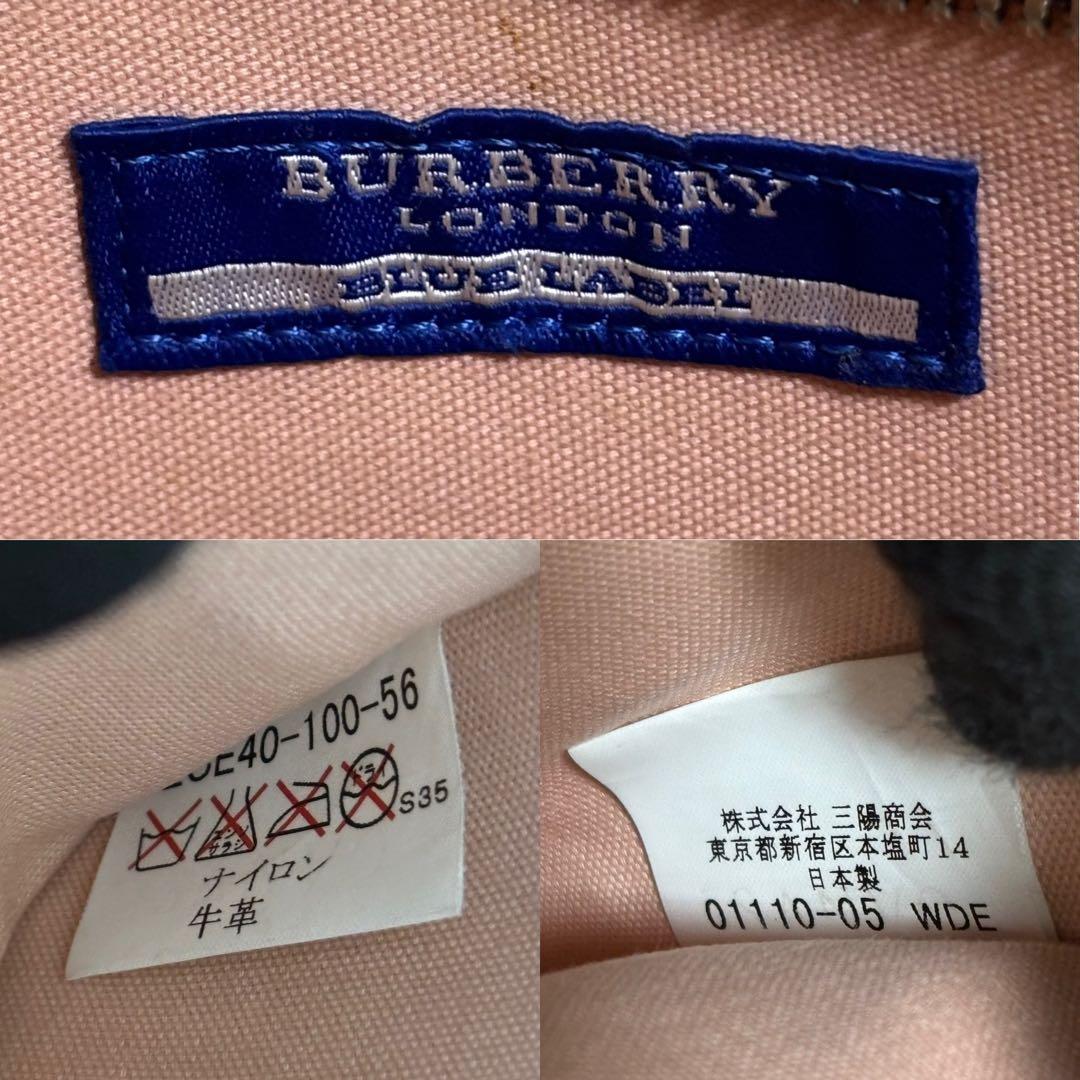 バーバリー ブルーレーベル アクセサリーポーチ 2WAY ノバチェック Y2K