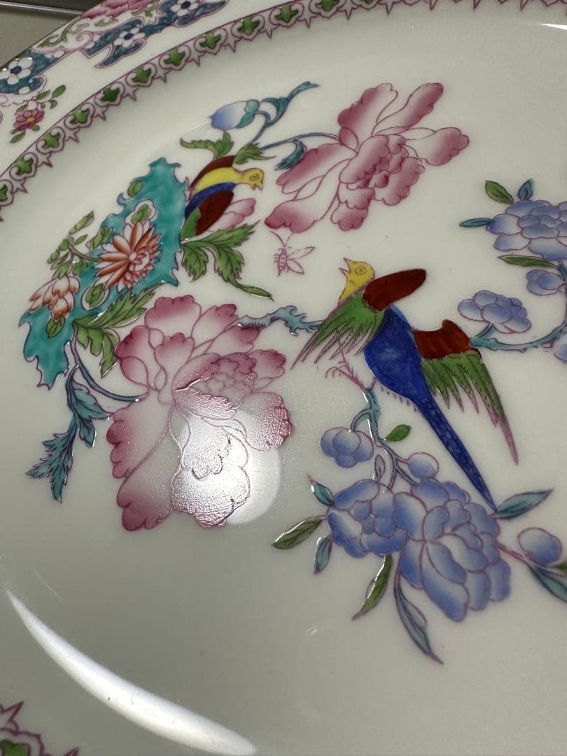 希少　W.Hプラマー　ミントン　チャイニーズツリー　鳥と花　アンティーク