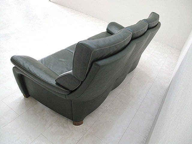 【展示品】 カリモク 「ZW7303」本革3人掛ソファ　3Pソファ　約36.3万