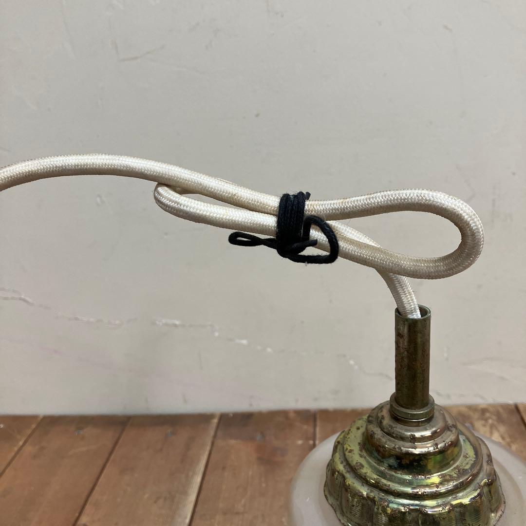 D-2 ⑪ 昭和レトロ フリル型 ガラスシェード ペンダントライト シーリング