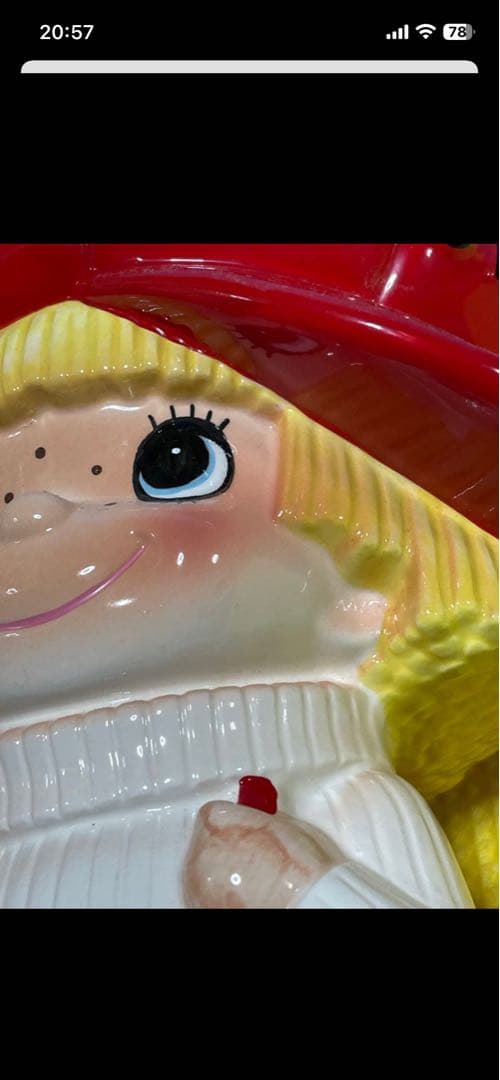 内藤ルネ　陶器　靴ベラ入れ？　23センチくらい　昭和レトロ