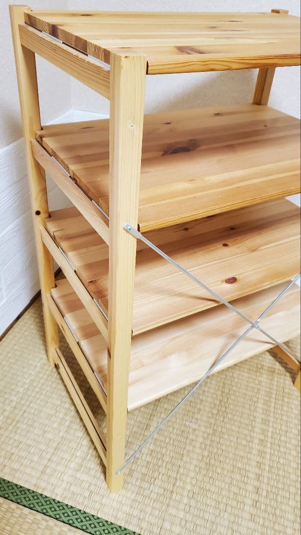 無印良品　パイン材ユニットシェルフ・５８ｃｍ幅・小　追加棚板付き