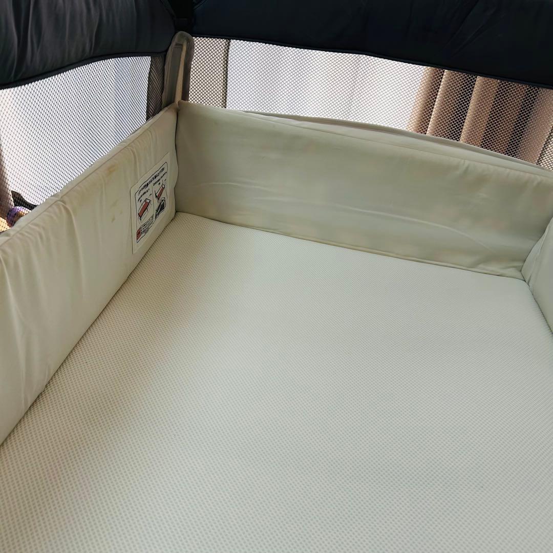 【良品】アップリカ ココネルエアーAB ベビーベッド グレーベアー Aprica