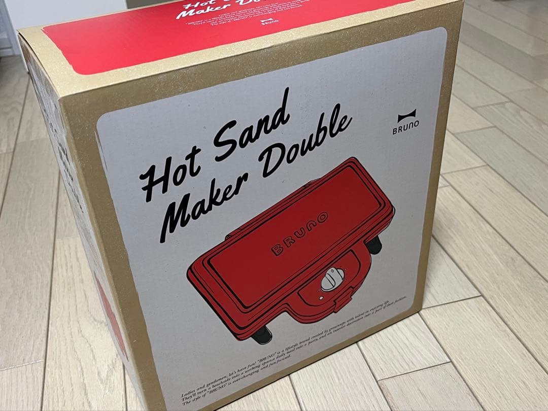 BRUNO ワッフル・ホットサンドメーカー レッド