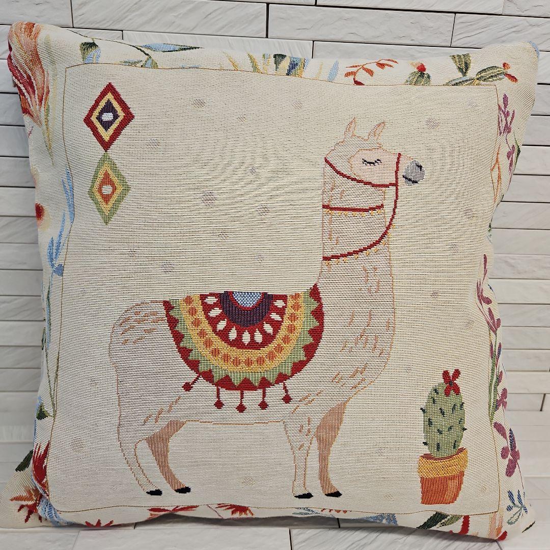 ゴブラン織クッションカバーフェザークッション３枚　新品