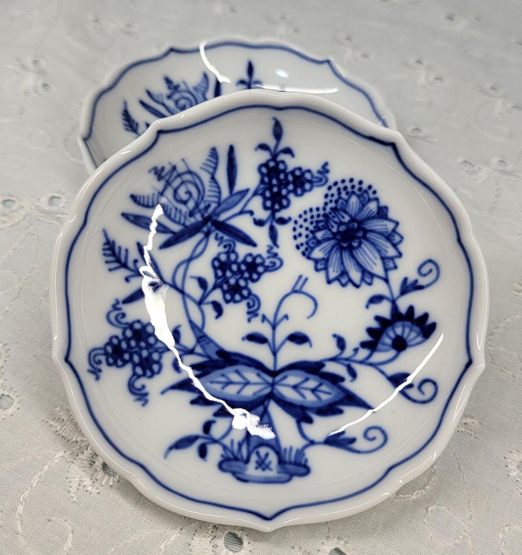 2枚✨希少✨未使用✨マイセン ブルーオニオン 豆皿 ミニプレート バタープレート