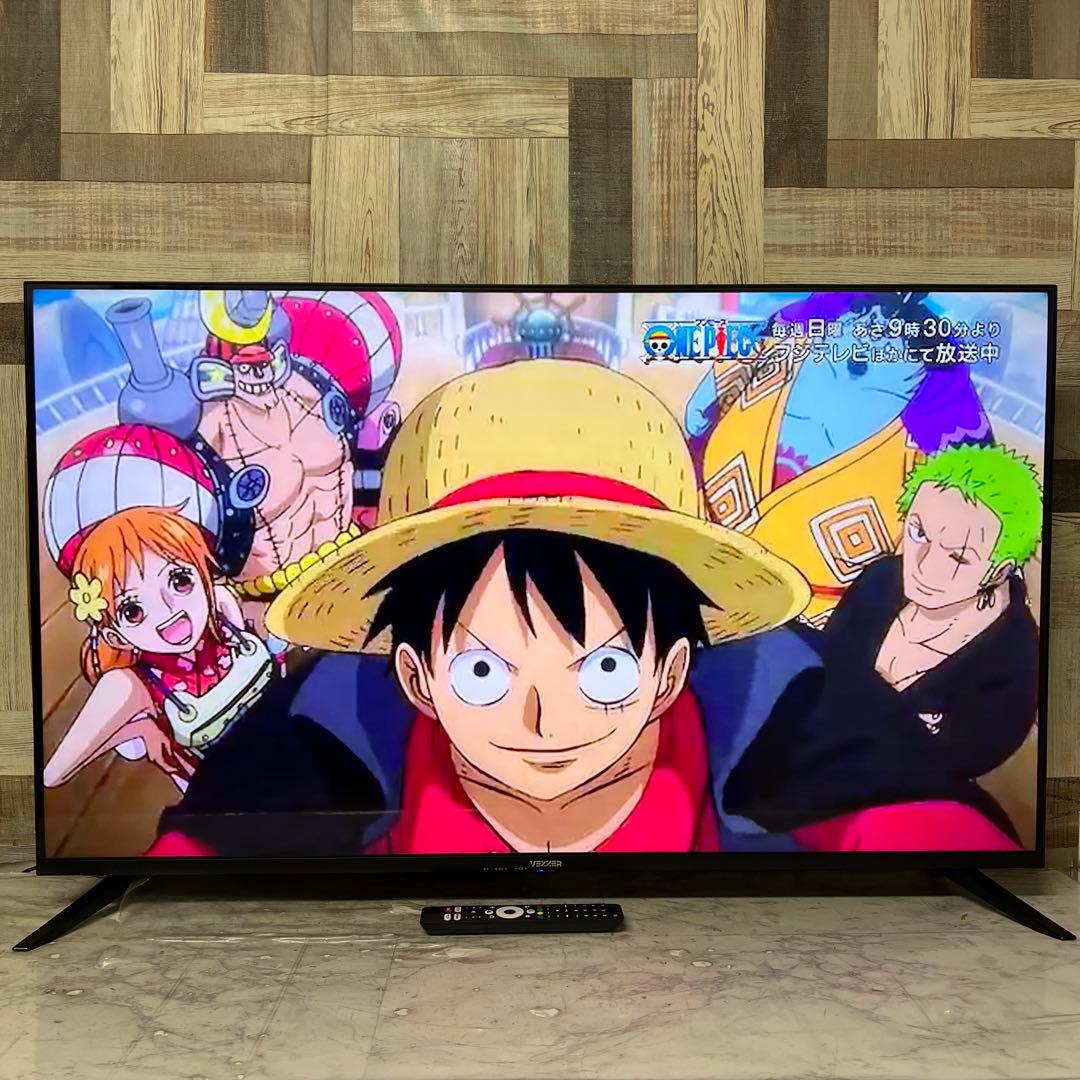 全国送料込❣️VEZZERチューナーレス テレビ 4Kネット動画対応新品リモコン