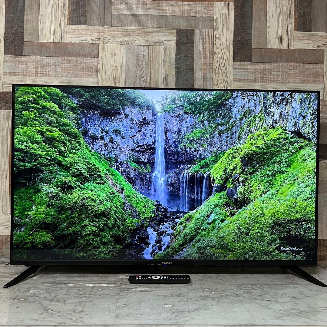 全国送料込❣️VEZZERチューナーレス テレビ 4Kネット動画対応新品リモコン