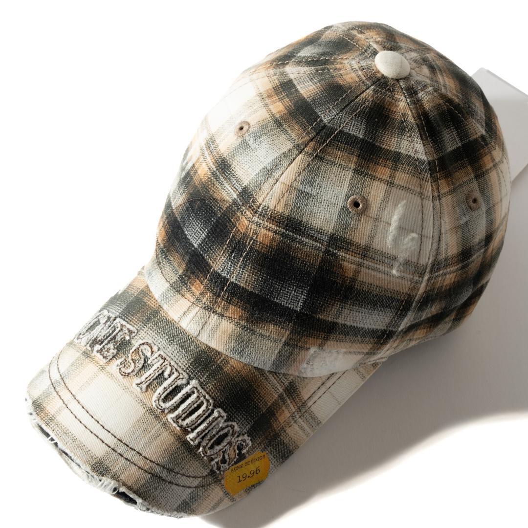 新品 Acne Studios ダメージ加工 ベースボールキャップ