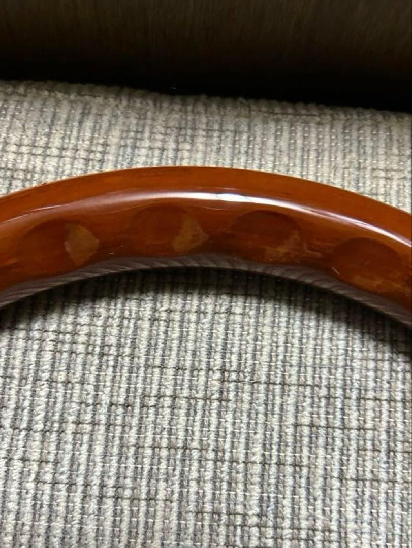 ウッドハンドル　3本スポーク　29Φ メーカー不明　29㎝