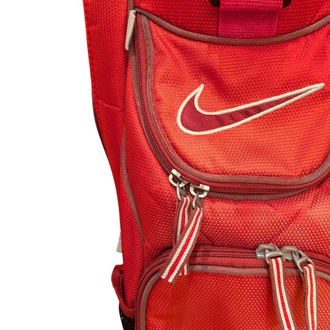 【廃盤品】ナイキ ゴルフ キャディバッグ 14分割 カート型 希少 赤 フード付