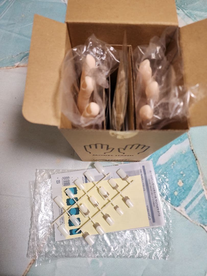 ネイリスト技能検定試験用 JNEC認定モデルハンド おまけ専用チップ付き