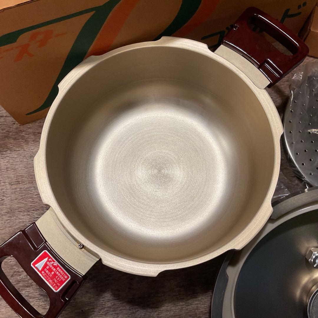希少 新品未使用！ピースター 圧力鍋 ゴールド 4.5L レトロ 関西軽金属工業