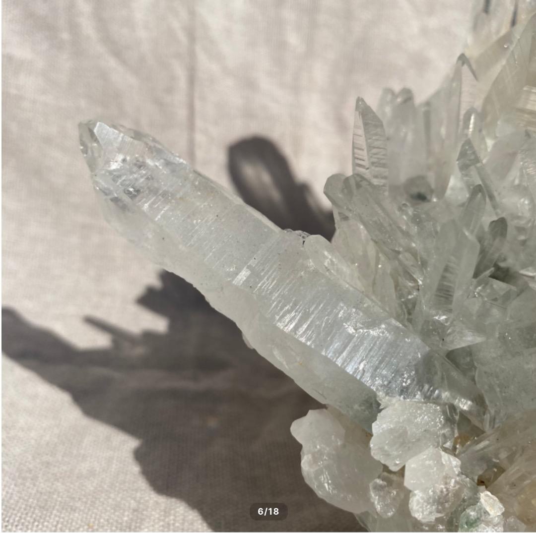 【ヒマラヤ水晶 インド マニハール産 ♡ 水晶クラスター】クローライト付き