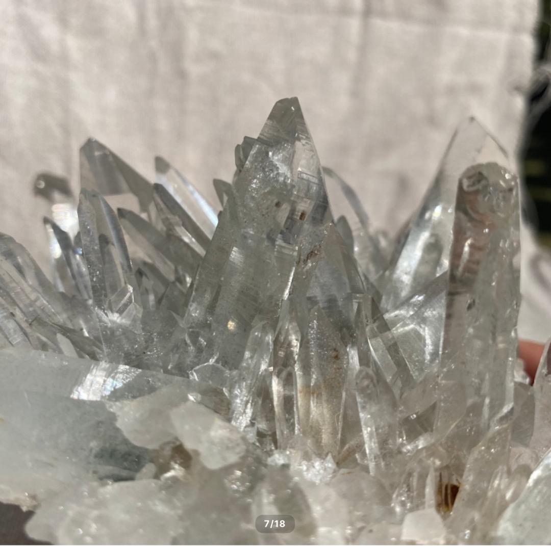 【ヒマラヤ水晶 インド マニハール産 ♡ 水晶クラスター】クローライト付き