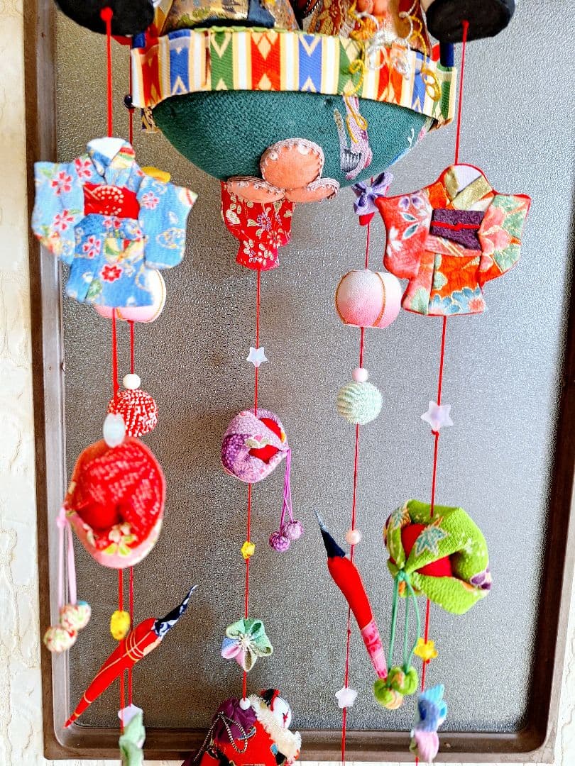 押し絵、タペストリ－、フレ－ム、「雛人形吊るし飾り」