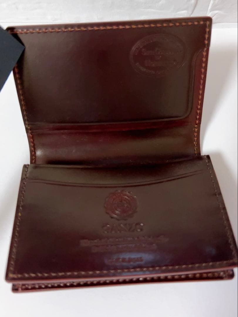 ガンゾ　GANZO 名刺入れ　カードケース　ブラウン　馬革　未使用品