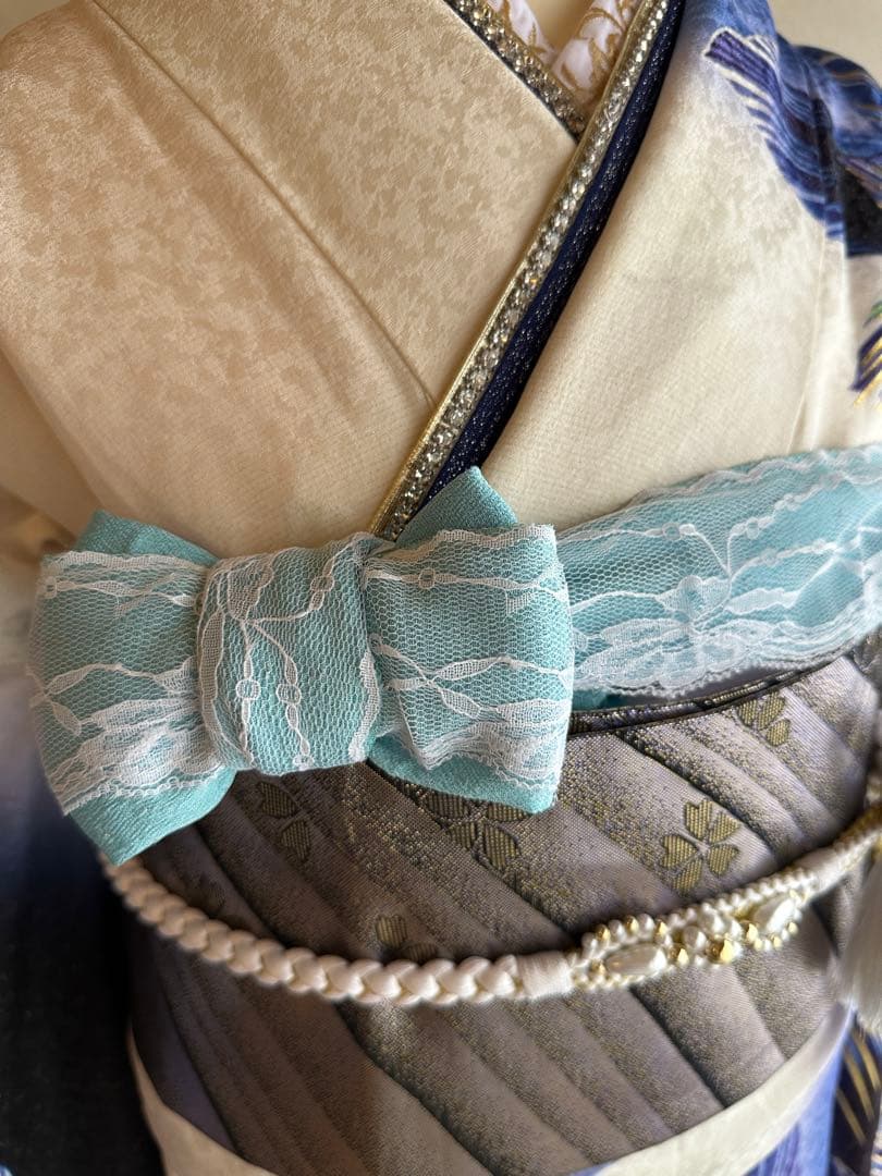 SWEETANGEL ラインストーン振袖 完全フルセット 大輪 ダリア 振袖一式