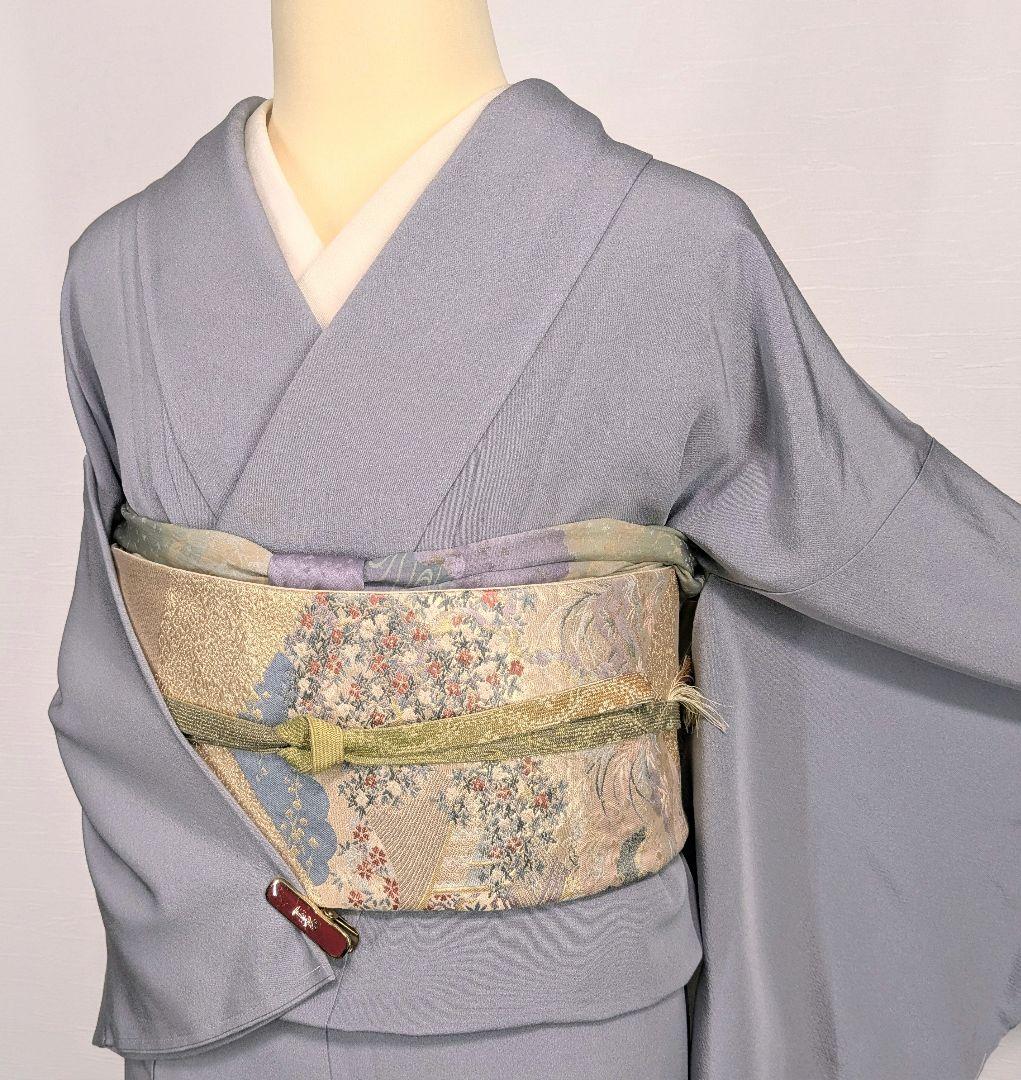 jimina北島　未使用裾模様訪問着　一つ紋入り２点セット袋帯【変更あり】