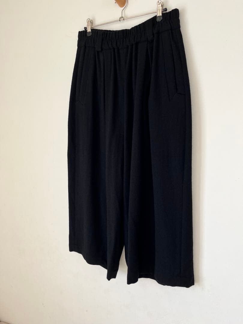 atelier naruseアトリエナルセ◼︎ウールフラノガウチョパンツ◼︎ブラック