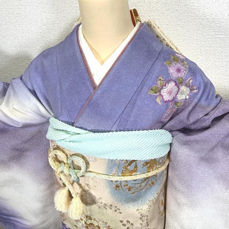 312z18〇翠山工房 振袖 銀通し 辻が花絞り 成人式結婚式〇美品