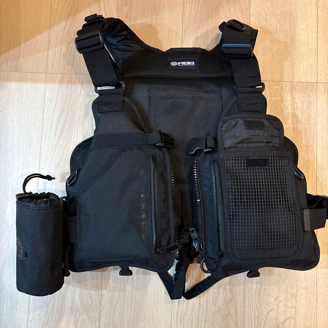 新品　RBB ロックショアショートベスト ブラック/ブラック フリー