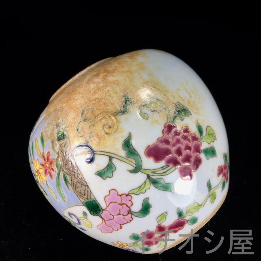 中国古美術 清粉彩 蓋罐 花柄 唐物 古磁器 古窯 景徳鎮 花柄陶器壺 蓋付き