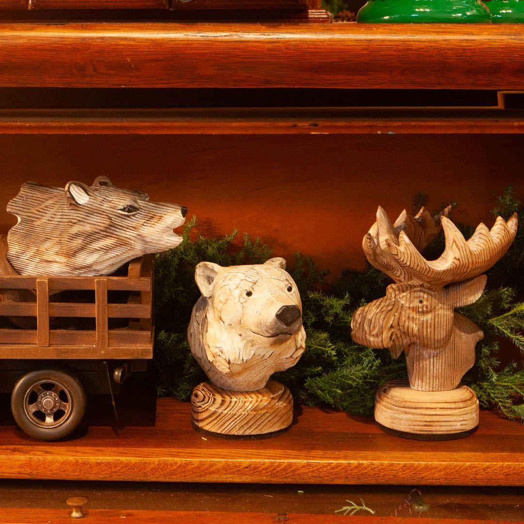 新品 ウッデン アニマル ヘッド ポーラーベアー ダルトン 白熊 インテリア小物