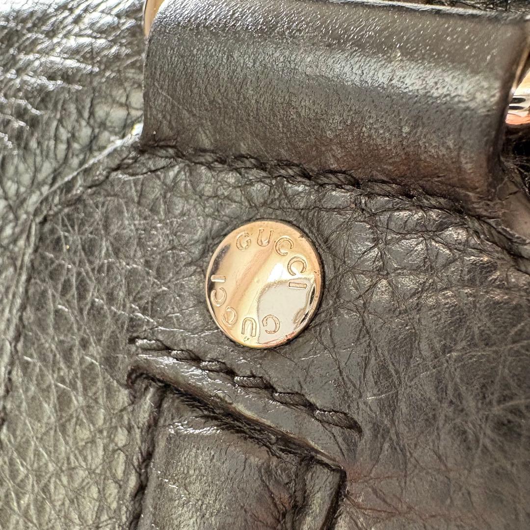 美品✨GUCCI シボ革 ビジネスバッグ 黒 ブリーフケース　ブラック　大人