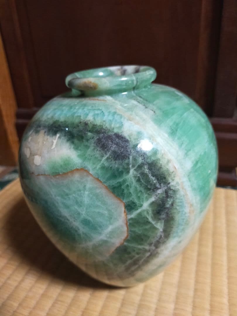 ♫鑑賞石 蛍石 原石 フローライト花瓶♫