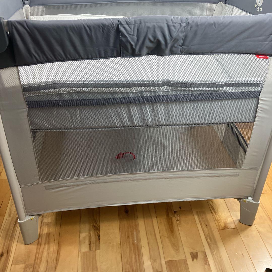 【極美品・良品】アップリカ ココネルエアーベビーベッド グレーベアー