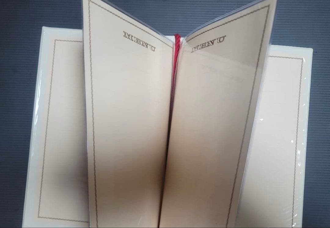 定価38,997円!!メニュー表7個セット カフェ高級menu赤ワインレッド