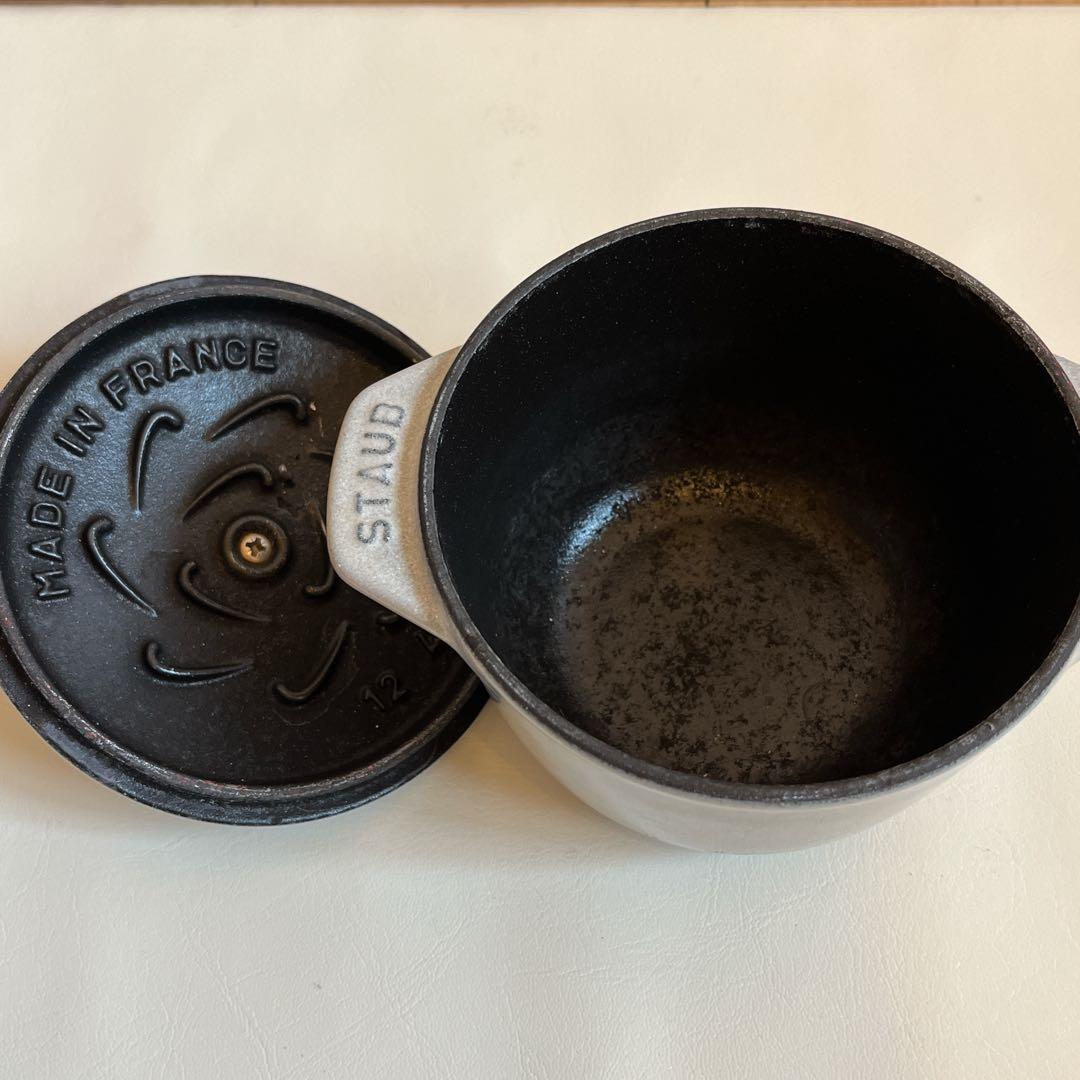 Staub ストウブ ラ ココット de GOHAN グレー(S・12cm)